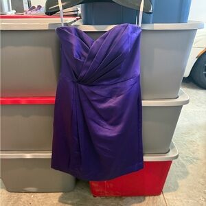 Elegant Purple Strapless Dress mp80